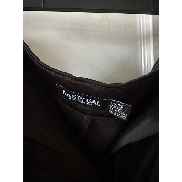 Nasty Gal women’s size 12 black wide leg pants - Picture 5 of 8